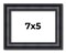 Photo Size Linear Black Picture Frame - UV Acrylic, Foam Board Backing, Hanging Hardware